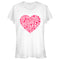 Junior's Marvel Universe Logo Heart Icons T-Shirt