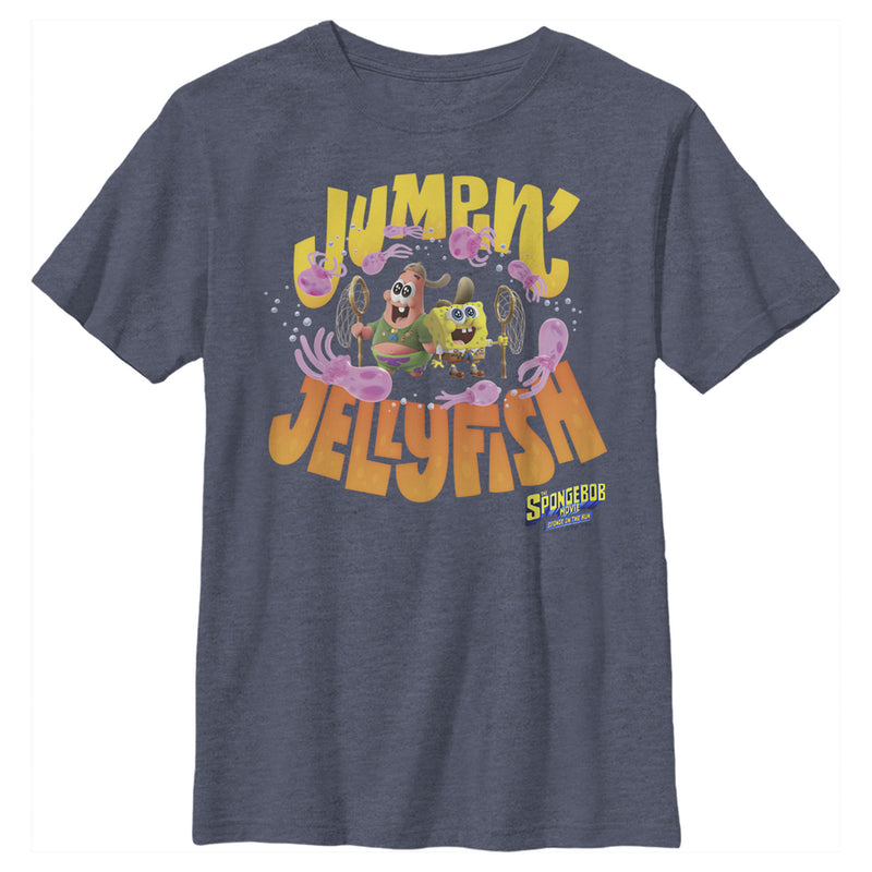 Boy's SpongeBob SquarePants Sponge on the Run Jumping Jellyfish T-Shirt