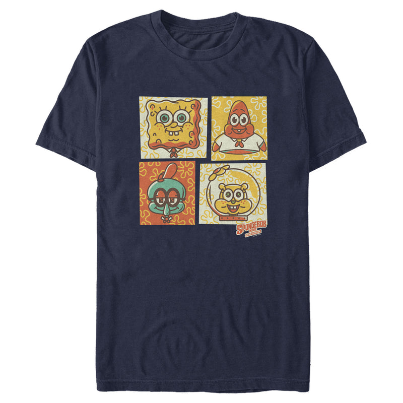 Men's SpongeBob SquarePants Sponge on the Run Camper Panels T-Shirt