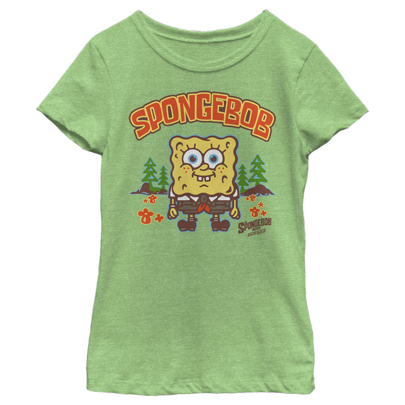 Girl's SpongeBob SquarePants Sponge on the Run Happy Camper T-Shirt