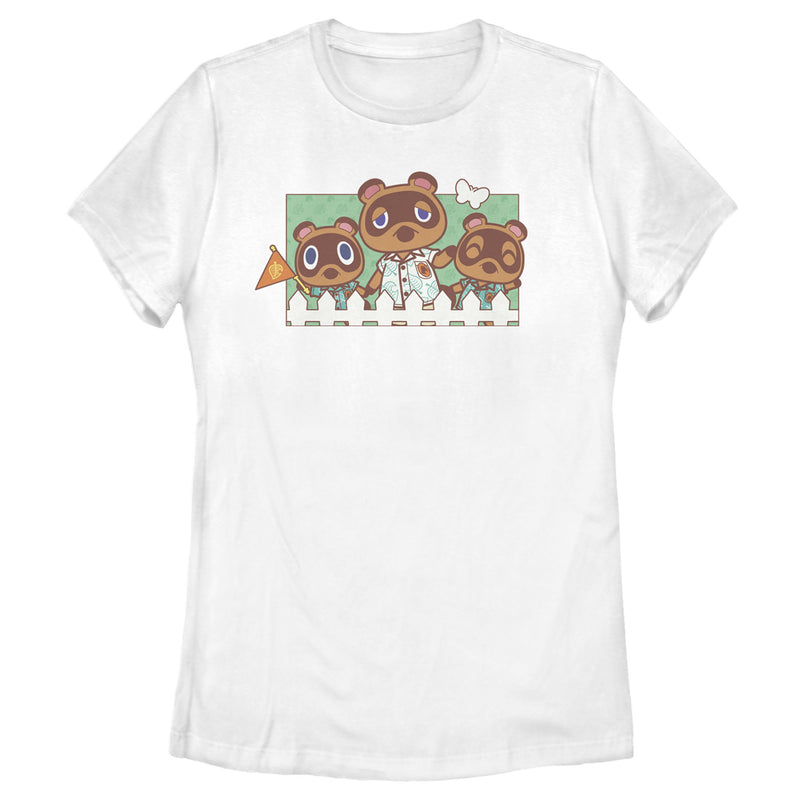 Women's Nintendo Animal Crossing Nook Family Portrait T-Shirt