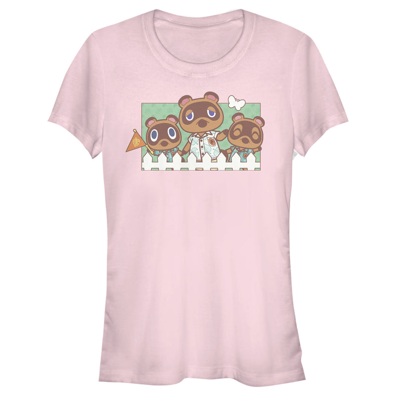 Junior's Nintendo Animal Crossing Nook Family Portrait T-Shirt