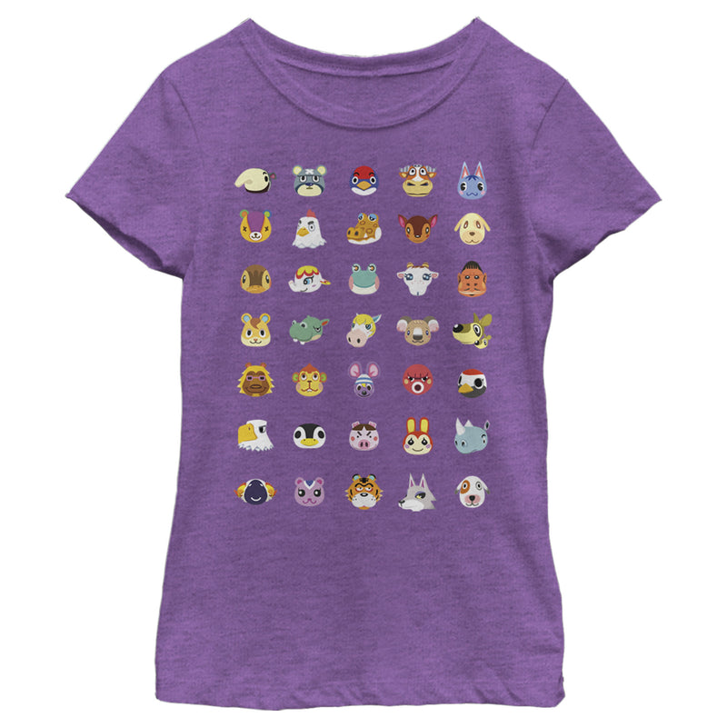 Girl's Nintendo Animal Crossing Favorite Lineup T-Shirt
