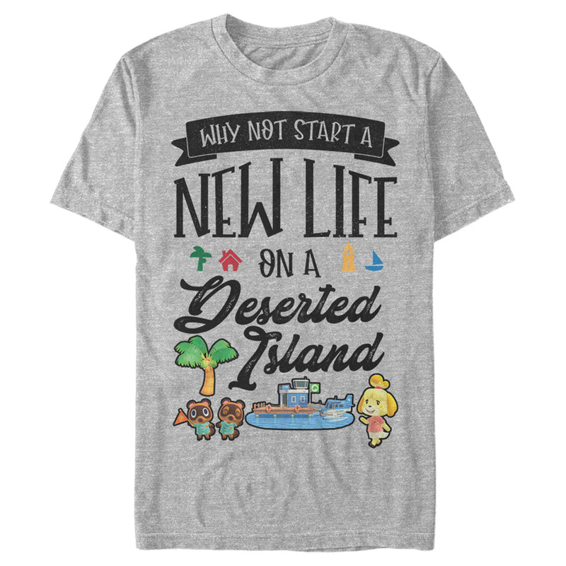 Men's Nintendo Animal Crossing New Life on Deserted Island T-Shirt