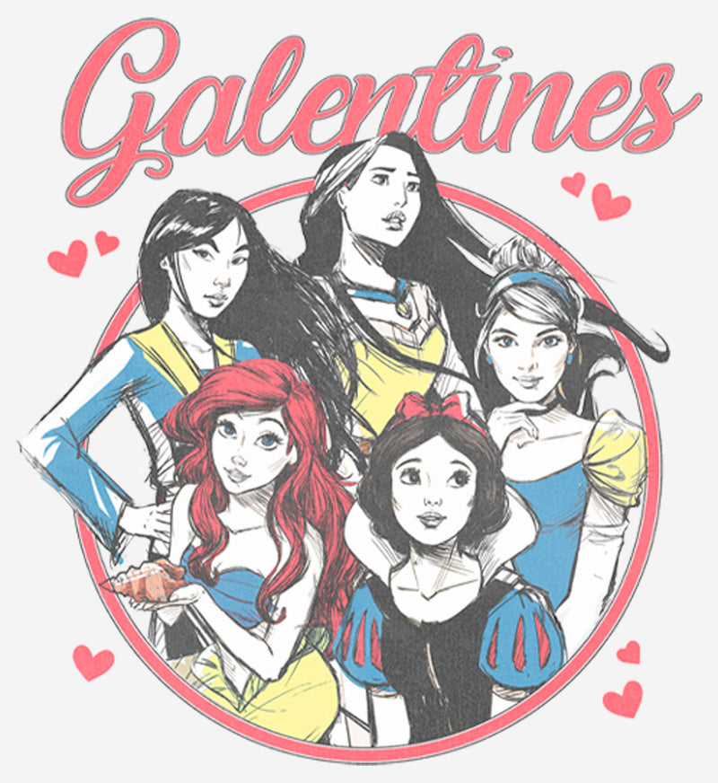 Women's Disney Princesses Realistic Galentine's Day T-Shirt