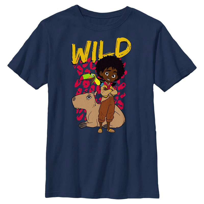 Boy's Encanto Antonio Wild Like The Animals Print T-Shirt