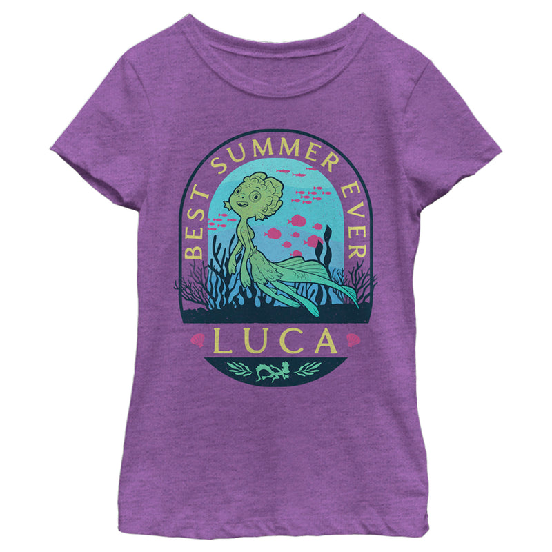 Girl's Luca Best Summer Ever Stamp T-Shirt