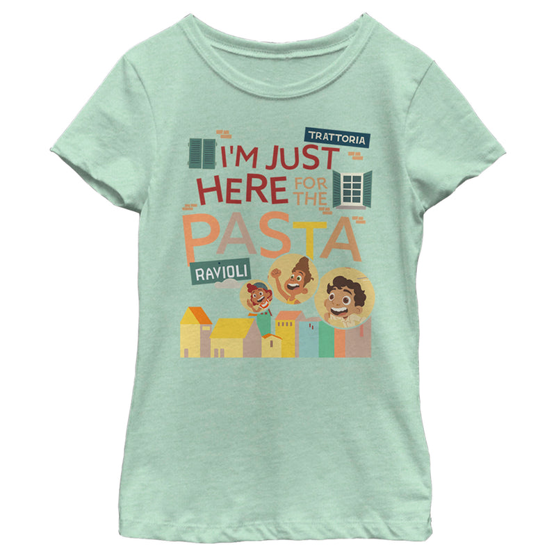 Girl's Luca I'm Just Here for the Pasta T-Shirt