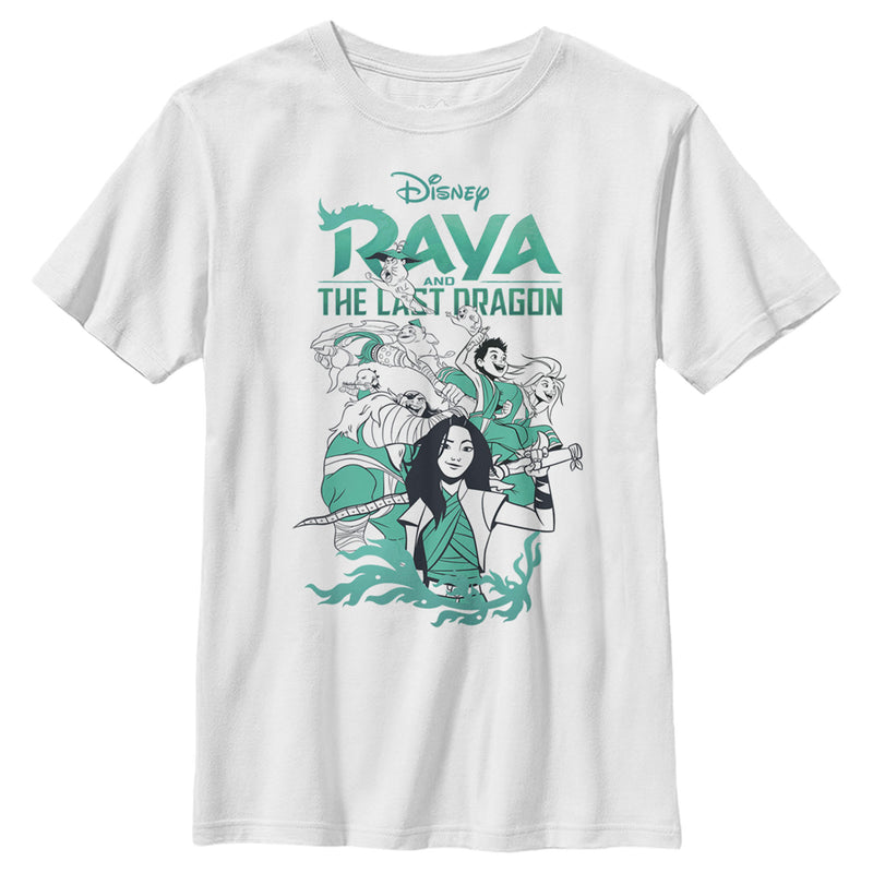 Boy's Raya and the Last Dragon Characters in Action T-Shirt