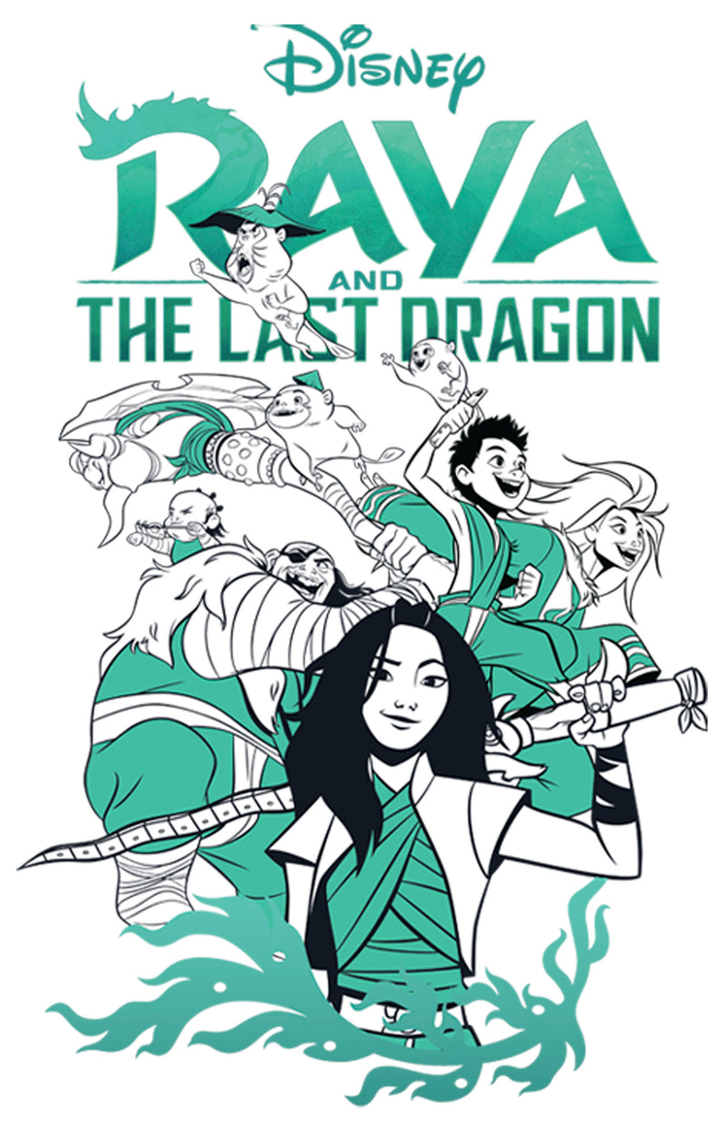 Boy's Raya and the Last Dragon Characters in Action T-Shirt