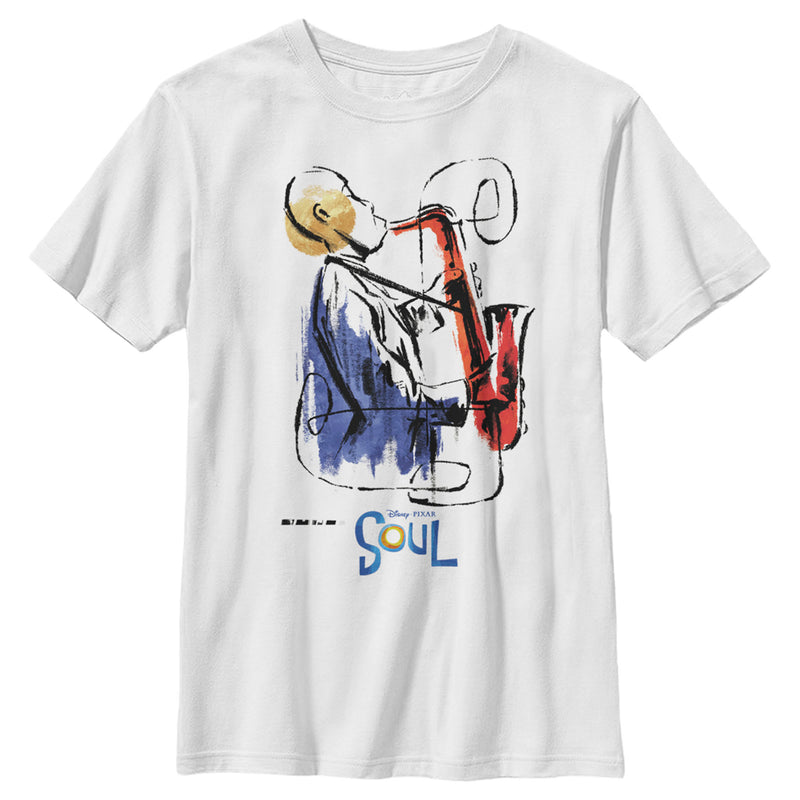 Boy's Soul Watercolor Saxophonist T-Shirt