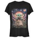 Junior's Star Wars: The Mandalorian The Child Starry Night T-Shirt