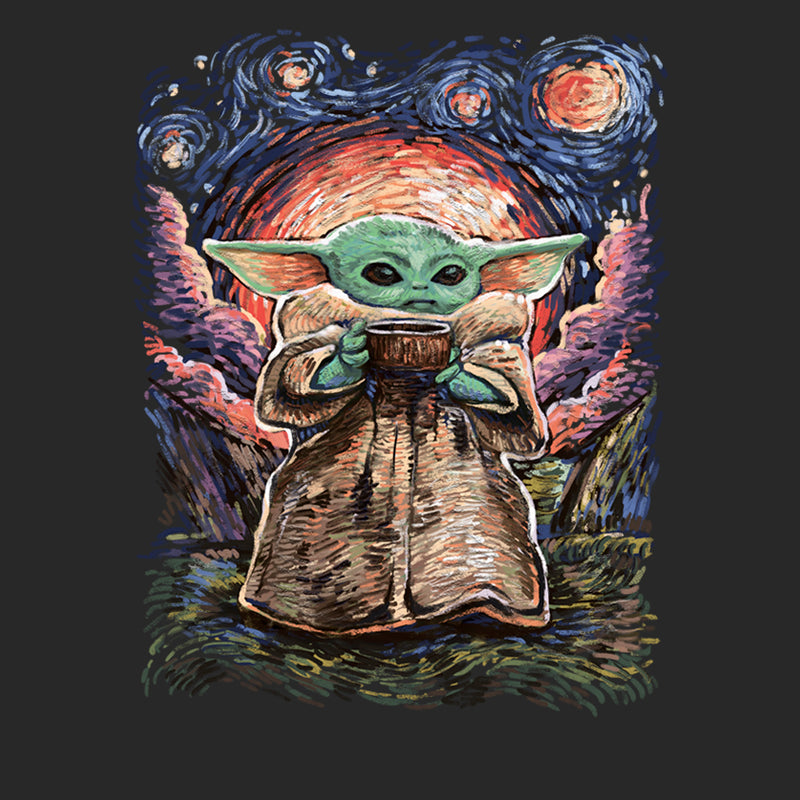 Women's Star Wars: The Mandalorian The Child Starry Night T-Shirt