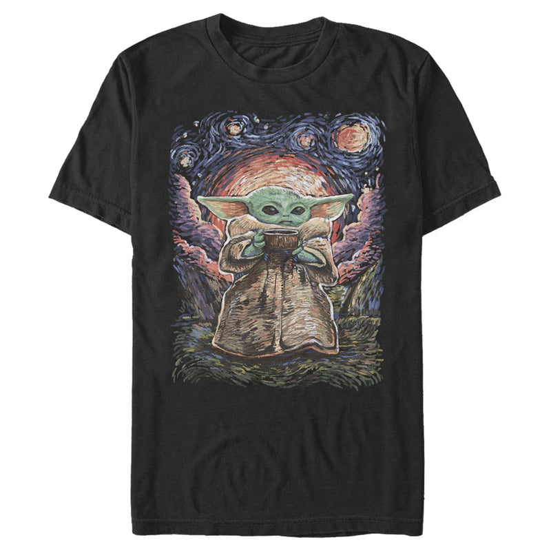 Men's Star Wars: The Mandalorian The Child Starry Night T-Shirt