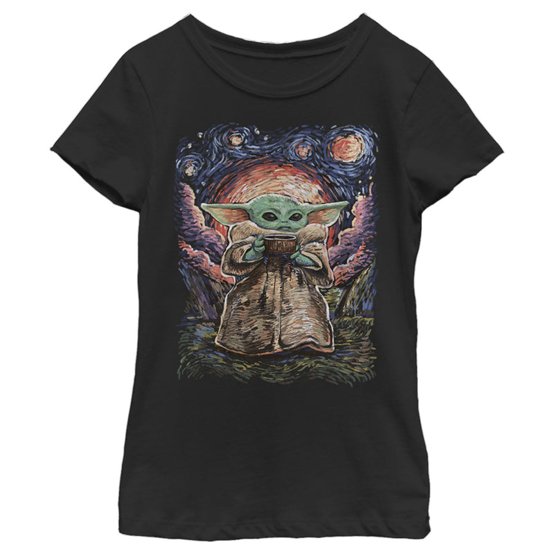 Girl's Star Wars: The Mandalorian The Child Starry Night T-Shirt