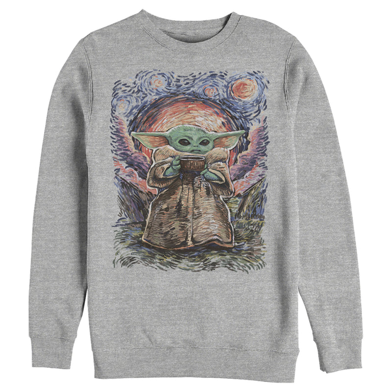 Men's Star Wars: The Mandalorian The Child Starry Night Sweatshirt