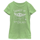 Girl's Star Wars: The Mandalorian The Child Luckiest in the Galaxy T-Shirt