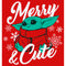 Girl's Star Wars: The Mandalorian Christmas The Child Merry and Cute T-Shirt