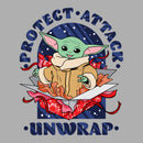 Boy's Star Wars: The Mandalorian Christmas The Child Protect Attack Unwrap T-Shirt