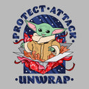 Junior's Star Wars: The Mandalorian Christmas The Child Protect Attack Unwrap T-Shirt