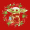 Junior's Star Wars: The Mandalorian Christmas The Child Wreath T-Shirt