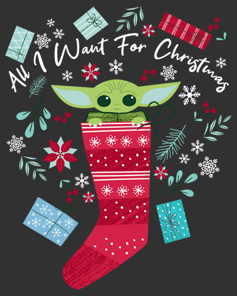 Men's Star Wars: The Mandalorian Christmas The Child Stocking Stuffer T-Shirt