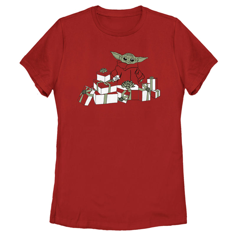 Women's Star Wars: The Mandalorian Christmas The Child Gifts Galore T-Shirt