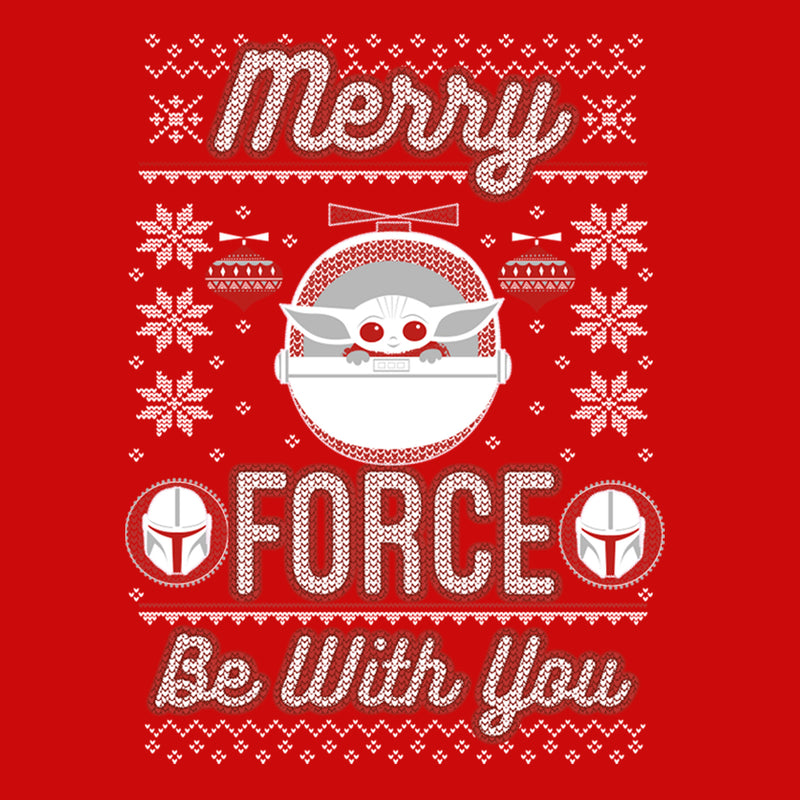 Boy's Star Wars: The Mandalorian Christmas The Child Ugly Space Pod T-Shirt