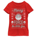 Girl's Star Wars: The Mandalorian Christmas The Child Ugly Space Pod T-Shirt