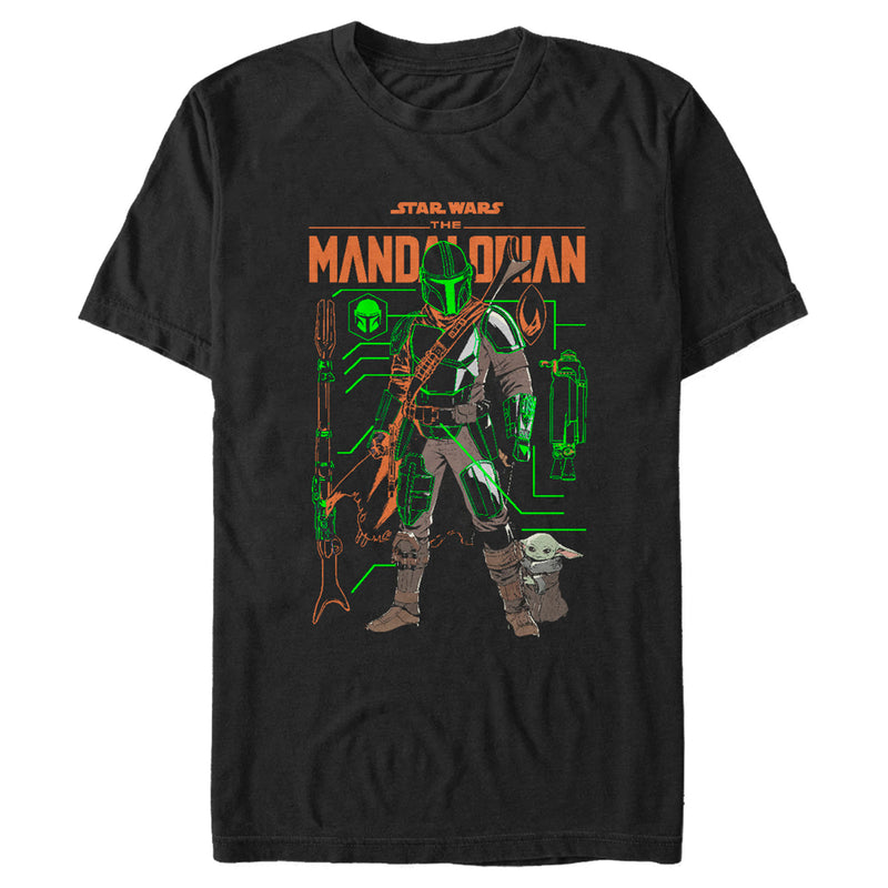 Men's Star Wars: The Mandalorian Duo Schematics T-Shirt