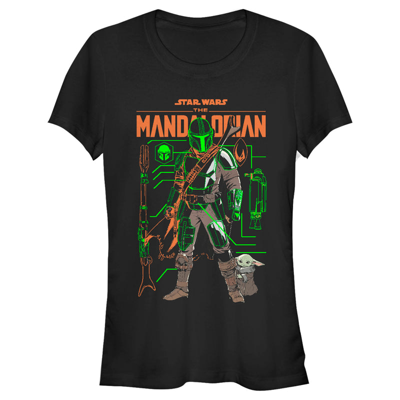 Junior's Star Wars: The Mandalorian Duo Schematics T-Shirt