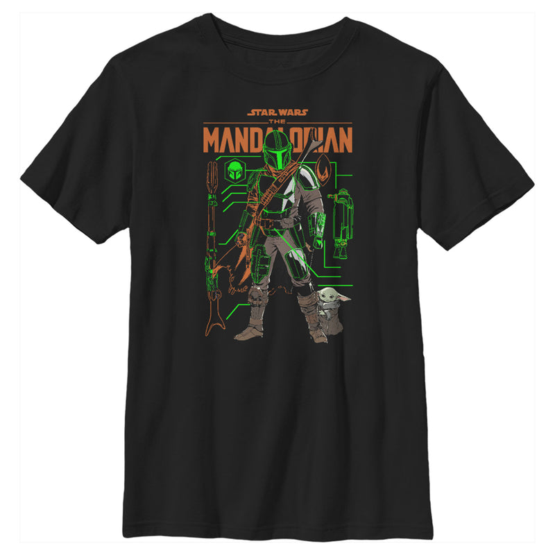 Boy's Star Wars: The Mandalorian Duo Schematics T-Shirt
