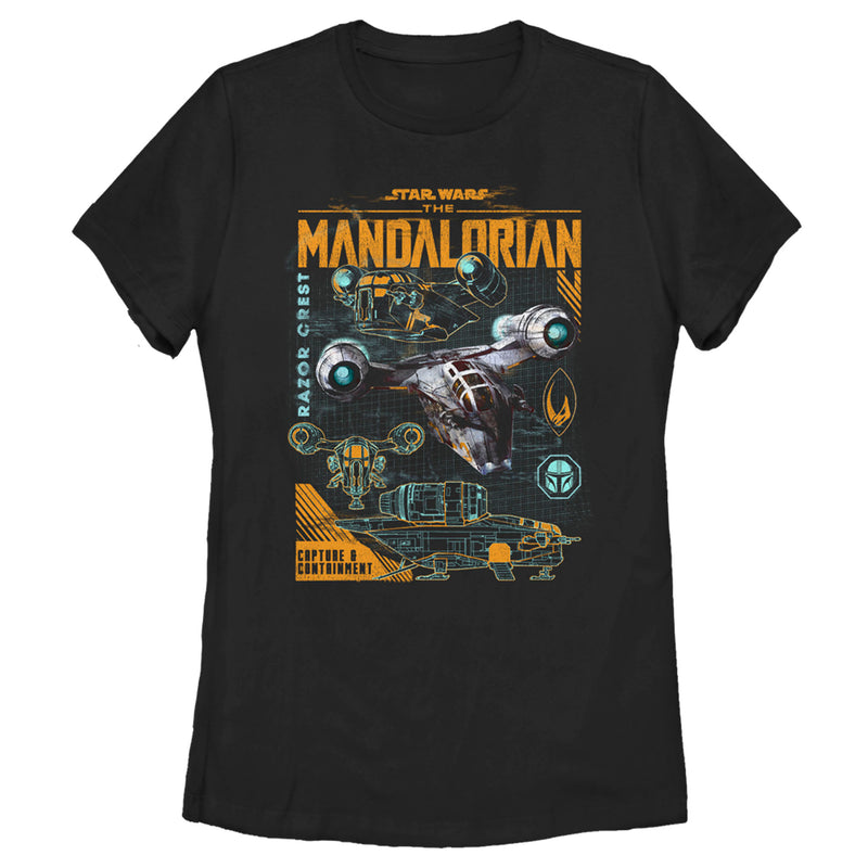 Women's Star Wars: The Mandalorian Razor Crest Capture and Containment T-Shirt