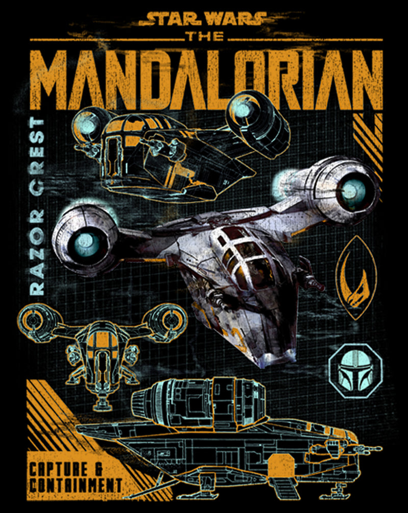 Boy's Star Wars: The Mandalorian Razor Crest Capture and Containment T-Shirt