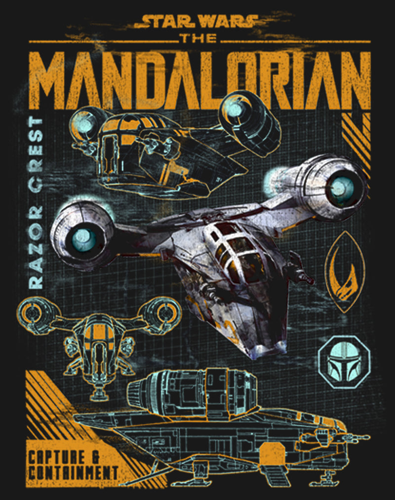 Girl's Star Wars: The Mandalorian Razor Crest Capture and Containment T-Shirt