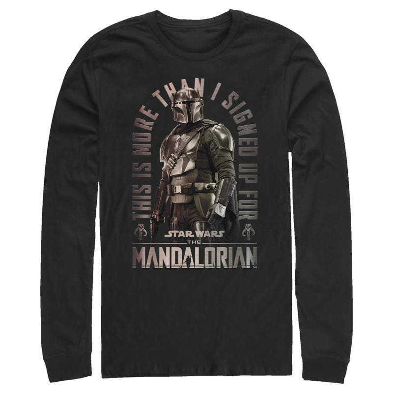 Men's Star Wars: The Mandalorian Shining Mando Long Sleeve Shirt