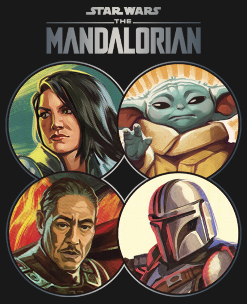 Girl's Star Wars: The Mandalorian Character Frame T-Shirt