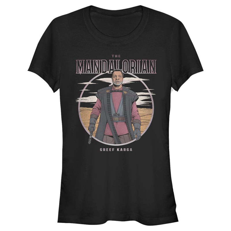 Junior's Star Wars: The Mandalorian Greef Karga Portrait T-Shirt