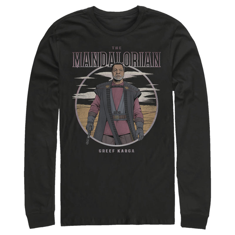 Men's Star Wars: The Mandalorian Greef Karga Portrait Long Sleeve Shirt