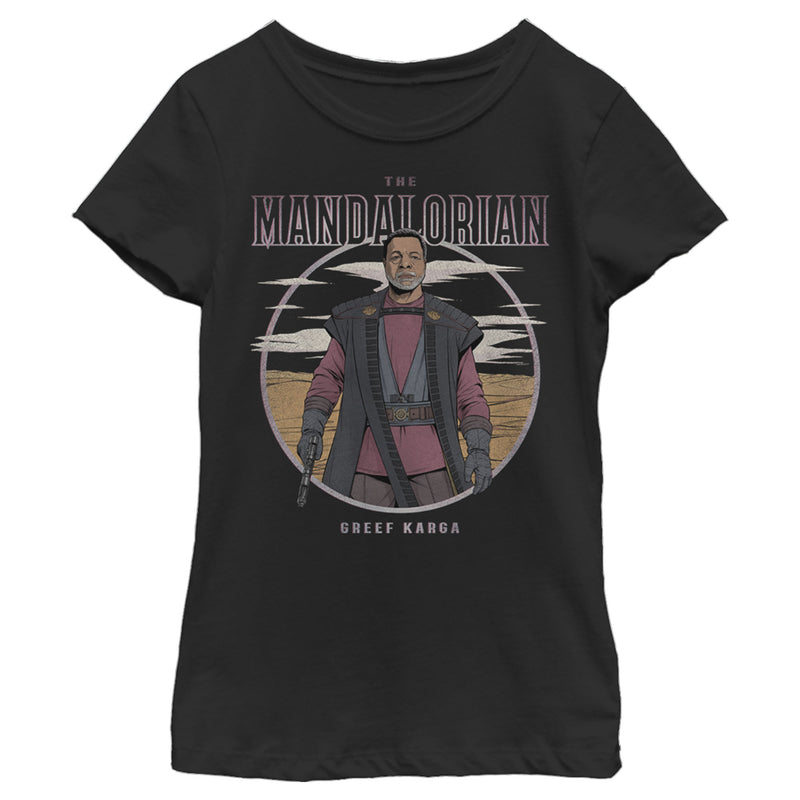 Girl's Star Wars: The Mandalorian Greef Karga Portrait T-Shirt