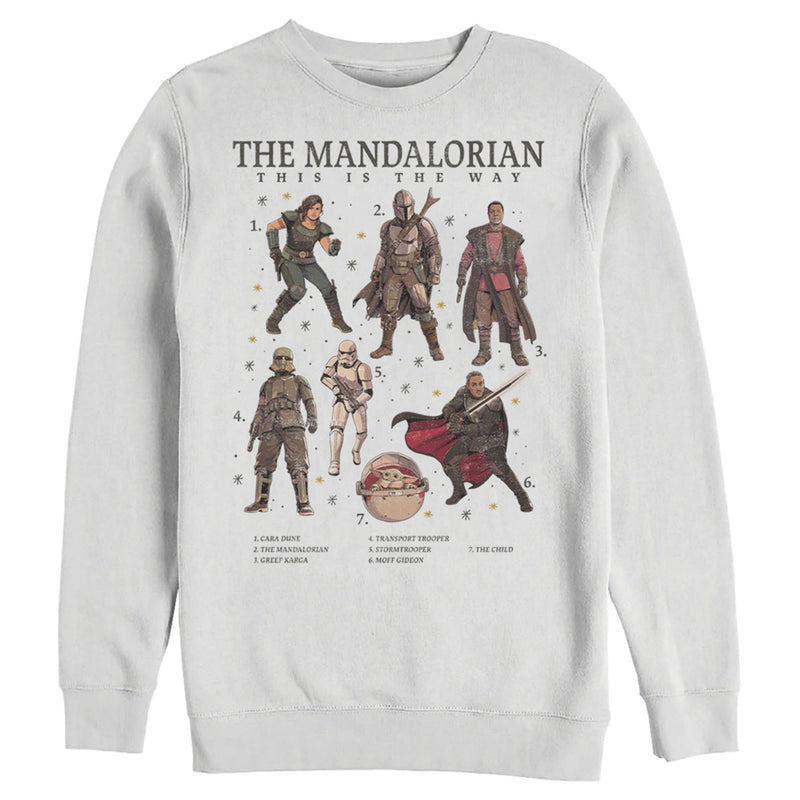 Men's Star Wars: The Mandalorian Character Guidebook Sweatshirt