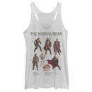 Women's Star Wars: The Mandalorian Character Guidebook Racerback Tank Top