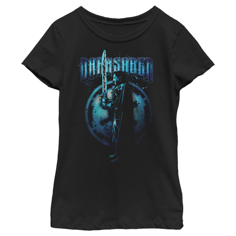 Girl's Star Wars: The Mandalorian Wielding the Darksaber T-Shirt