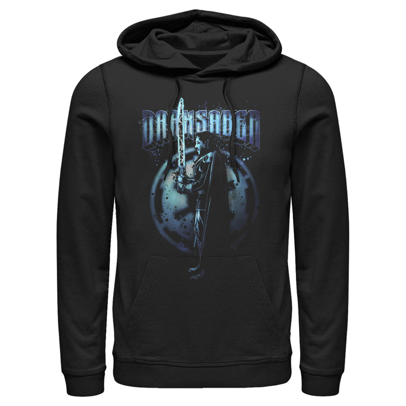 Men's Star Wars: The Mandalorian Wielding the Darksaber Pull Over Hoodie