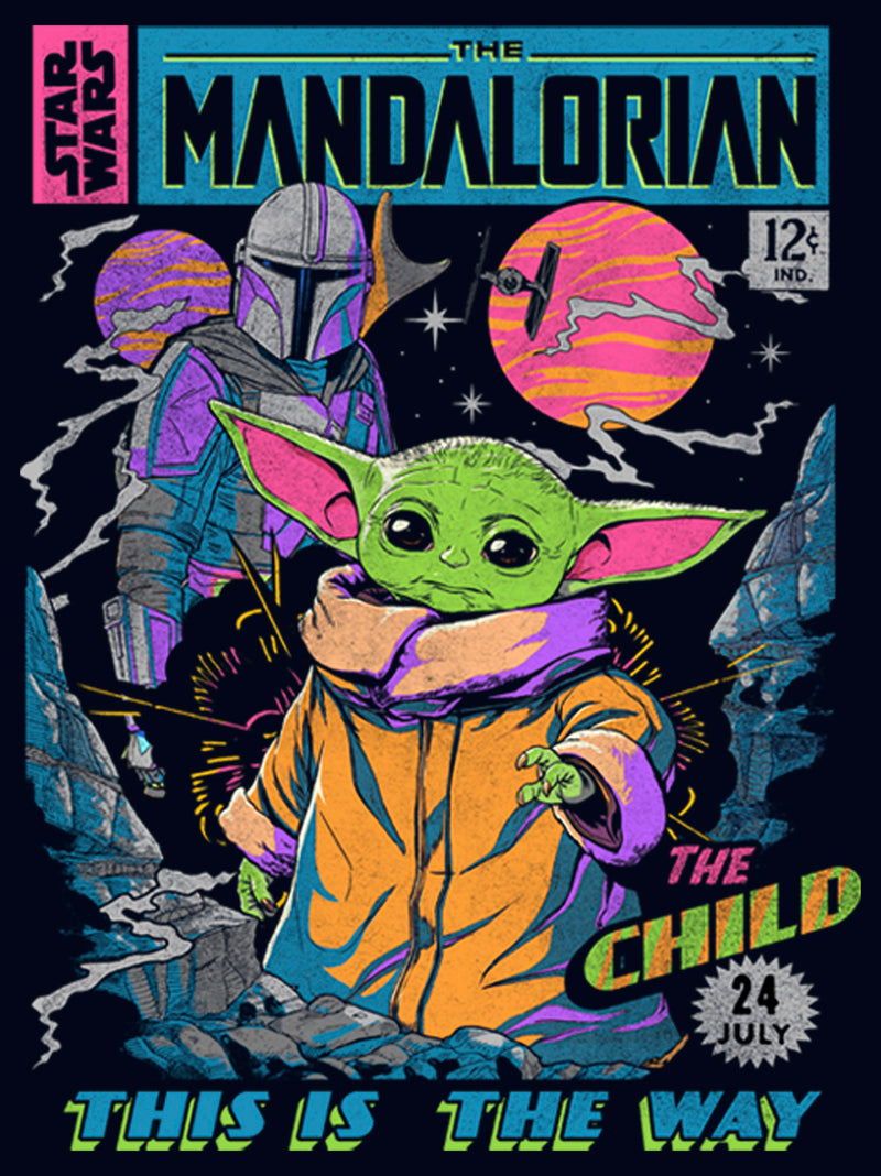 Girl's Star Wars: The Mandalorian 12 Cents Retro Comic T-Shirt