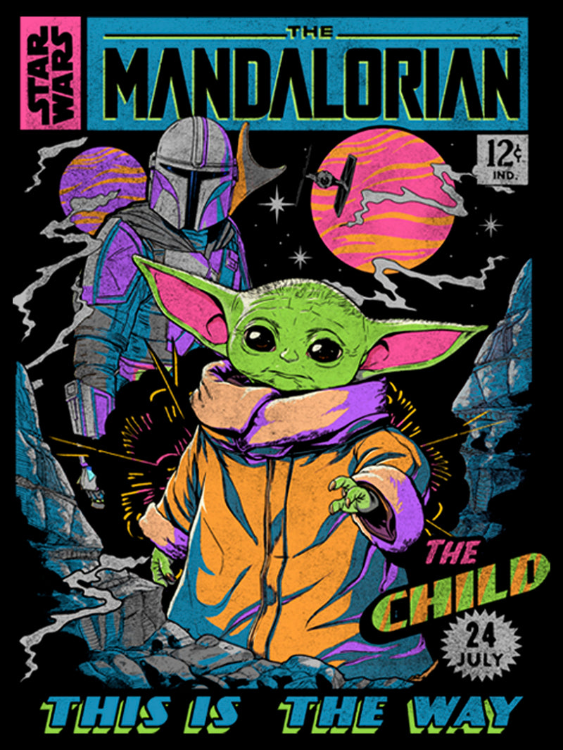 Men's Star Wars: The Mandalorian 12 Cents Retro Comic Pull Over Hoodie