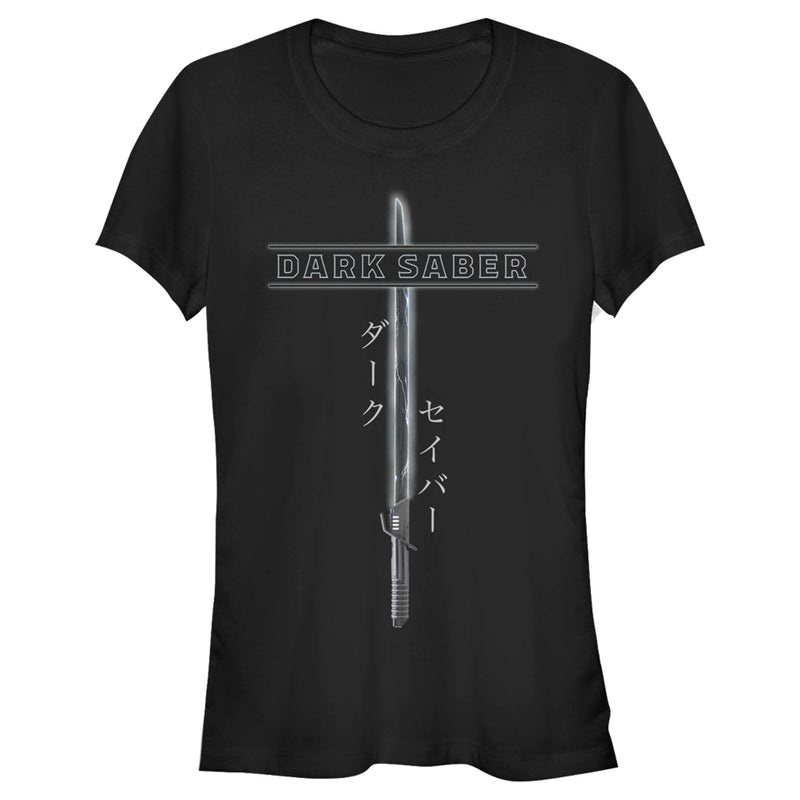 Junior's Star Wars: The Mandalorian Darksaber Katakana T-Shirt