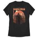 Women's Star Wars: The Mandalorian Boba Fett Sunset Helmet T-Shirt