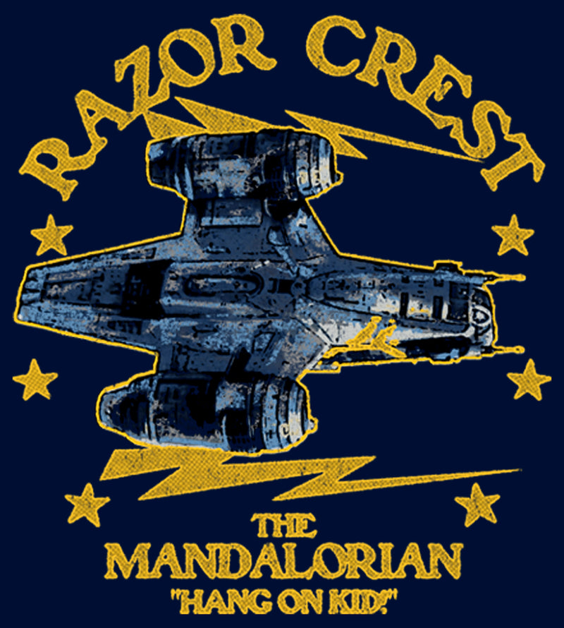 Boy's Star Wars: The Mandalorian Razor Crest Hang On Kid T-Shirt