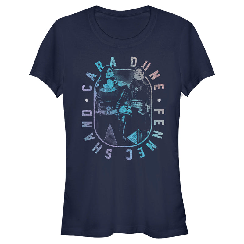 Junior's Star Wars: The Mandalorian Female Mercenaries Gradient T-Shirt